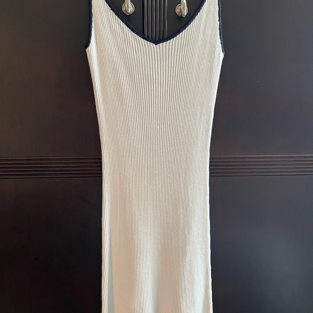For Love And Lemons Cream and Black Trim Mini Dress